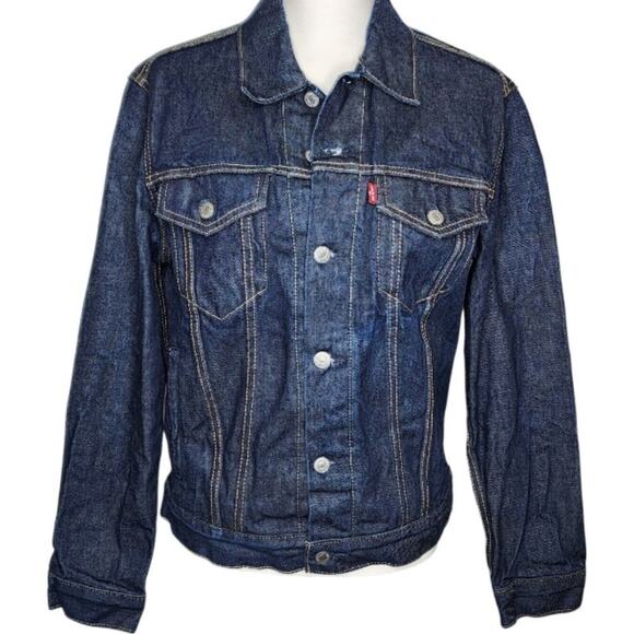 Levi's Original Trucker Jacket Dark Wash Women's Size‎ S - Picture 1 of 11